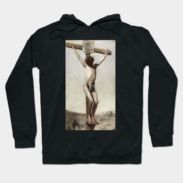 The Crucifixion by Thomas Eakins Hoodie by Classic Art Stall